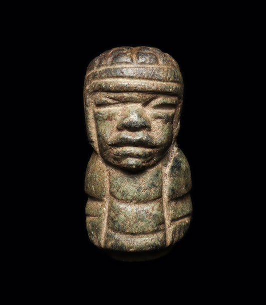 SOLD - THANK YOU - Olmec Serpentine Perforator Handle, Published in "The Olmec Word - Ritual and Rulership"